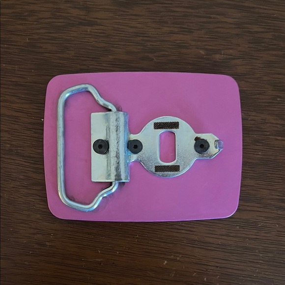 Pink and Black Industry Nine Logo Belt Buckle - Picture 2 of 4